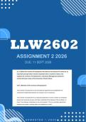 LLW2602 Assignment 2 2026 - Distinction &vert; Due 11 September 2026