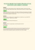 NCCQ UK THEORY PAST PAPER UPDATED ACTUAL&NewLine;QUESTIONS AND CORRECT ANSWERS