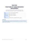 WGU D351 Functions of Human Resource Management OA Study Guide &vert; 100 Practice Questions & Answers &vert; 2026&sol;2027