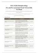 WGU D236 PATHOPHYSIOLOGY OA & PRE-ASSESSMENT TEST BANK 2026&sol;2027 &vert; Complete Real Exam Q&A &vert; Verified Answers &vert; Pass Guaranteed - A&plus; Graded&NewLine;&NewLine;