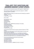 FINAL ARFF TEST QUESTIONS AND&NewLine;ANSWERS 2026&sol;2027 LATEST UPDATE