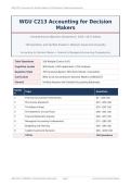 WGU C213 ACCOUNTING FOR DECISION MAKERS OA 2026&sol;2027 &vert; Comprehensive Exam Q&A &vert; Verified Solutions &vert; Pass Guaranteed - A&plus; Graded&NewLine;&NewLine;