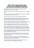 ARFF TEST QUESTIONS AND&NewLine;ACCURATE ANSWERS 2026&sol;2027