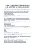 ARFF EXAM PRACTICE QUESTIONS&NewLine;AND VERIFIED ANSWERS 2026&sol;2027