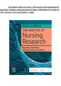 Test Bank for Burns & Grove&rsquo;s The Practice of Nursing Research&colon; Appraisal&comma; Synthesis&comma; and Generation of Evidence 10th Edition by Gray&comma; Grove & Cipher &vert; Questions and Answers 2027&NewLine;
