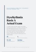 RELIAS DYSRHYTHMIA BASIC A ACTUAL EXAM 2026&sol;2027 &vert; Relias Learning Verified Q&A &vert; Latest Academic Year &vert; Pass Guaranteed - A&plus; Graded&NewLine;&NewLine;