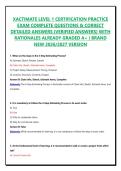 XACTIMATE LEVEL 1 CERTIFICATION PRACTICE EXAM COMPLETE QUESTIONS & CORRECT DETAILED ANSWERS &lpar;VERIFIED ANSWERS&rpar; WITH RATIONALES ALREADY GRADED A&plus; &vert; BRAND NEW 2026&sol;2027 VERSION