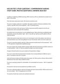 NSG 200 TEST 2 STUDY QUESTIONS &vert; COMPREHENSIVE NURSING STUDY GUIDE&comma; PRACTICE QUESTIONS & ANSWERS 2026&sol;2027