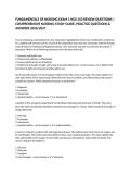 FUNDAMENTALS OF NURSING EXAM 1 NSG 250 REVIEW QUESTIONS &vert; COMPREHENSIVE NURSING STUDY GUIDE&comma; PRACTICE QUESTIONS & ANSWERS 2026&sol;2027&NewLine;&NewLine;