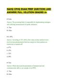 NAHQ CPHQ EXAM PREP QUESTIONS AND&NewLine;ANSWERS FULL SOLUTION GRADED A&plus;
