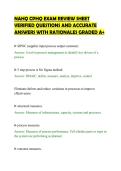 NAHQ CPHQ EXAM REVIEW SHEET&NewLine;VERIFIED QUESTIONS AND ACCURATE&NewLine;ANSWERS WITH RATIONALES GRADED A&plus;