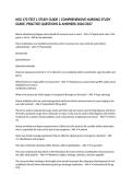 NSG 170 TEST 1 STUDY GUIDE &vert; COMPREHENSIVE NURSING STUDY GUIDE&comma; PRACTICE QUESTIONS & ANSWERS 2026&sol;2027