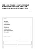 NSG-3250 EXAM 4 &vert; COMPREHENSIVE NURSING STUDY GUIDE&comma; PRACTICE QUESTIONS & ANSWERS 2026&sol;2027