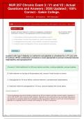 NUR 257 Chronic Exam 3 &vert; V1 and V2 Actual Questions & Answers &vert; 90 Questions with Rationales &vert; 2026 Updated &vert; 100&percnt; Correct &vert; Galen College&NewLine;