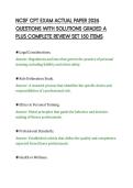 NCSF CPT EXAM ACTUAL PAPER 2026&NewLine;QUESTIONS WITH SOLUTIONS GRADED A&NewLine;PLUS COMPLETE REVIEW SET 150 ITEMS