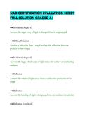 NAO CERTIFICATION EVALUATION SCRIPT&NewLine;FULL SOLUTION GRADED A&plus;&NewLine;