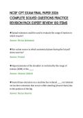 NCSF CPT EXAM FINAL PAPER 2026&NewLine;COMPLETE SOLVED QUESTIONS PRACTICE&NewLine;REVISION PACK EXPERT REVIEW 150 ITEMS