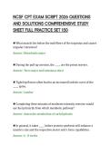 NCSF CPT EXAM SCRIPT 2026 QUESTIONS&NewLine;AND SOLUTIONS COMPREHENSIVE STUDY&NewLine;SHEET FULL PRACTICE SET 150