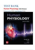 Test Bank for Human Physiology &ndash; Stuart Fox 2025 Release &vert; Verified Test Bank for 2025&ndash;2026 &vert; All Chapters with MCQs and Answers&vert; 9781265311179
