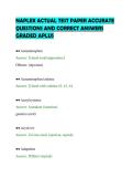 NAPLEX ACTUAL TEST PAPER ACCURATE&NewLine;QUESTIONS AND CORRECT ANSWERS&NewLine;GRADED APLUS
