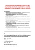 NORTH CAROLINA GOVERNMENTAL ACCOUNTING &NewLine;EXAMINATION COMPLETE QUESTIONS AND DETAILED &NewLine;SOLUTIONS LATEST UPDATE THIS YEAR JUST RELEASED 