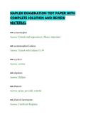 NAPLEX EXAMINATION TEST PAPER WITH&NewLine;COMPLETE SOLUTION AND REVIEW&NewLine;MATERIAL