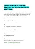 NAPLEX FINAL PAPER COMPLETE&NewLine;QUESTIONS AND ACCURATE SOLUTIONS&NewLine;STUDY GUIDE