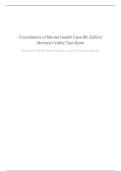 Test Bank for Foundations of Mental Health Care 8th Edition by Morrison-Valfre &vert; Complete Chapters with Answers & Rationales