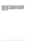 NSG 250 EXAM 5 PRACTICE APPLICATION QUESTIONS &vert; COMPREHENSIVE NURSING STUDY GUIDE&comma; ANSWERS & RATIONALES 2026&sol;2027