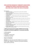CMCA &lpar;CERTIFIED MANAGER OF COMMUNITY ASSOCIATIONS&rpar; &NewLine;EXAMINATION COMPLETE QUESTIONS AND DETAILED &NewLine;SOLUTIONS LATEST UPDATE THIS YEAR JUST RELEASED