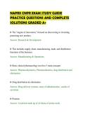 NAPRX CNPR EXAM STUDY GUIDE&NewLine;PRACTICE QUESTIONS AND COMPLETE&NewLine;SOLUTIONS GRADED A&plus;