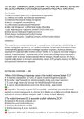 TCFP INCIDENT COMMANDER CERTIFICATION EXAM &ndash; QUESTIONS AND ANSWERS &vert; VERIFIED AND&NewLine;WELL DETAILED ANSWERS &vert; PLUS RATIONALES &vert; GUARANTEED PASS &vert; LATEST EXAM UPDATE&NewLine;