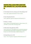 NAPSRX FINAL EXAM PREP QUESTIONS&NewLine;AND ANSWERS FULL SOLUTION GRADED&NewLine;A&plus;