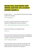 NAPSRX FINAL EXAM REVIEW SHEET&NewLine;VERIFIED QUESTIONS AND ACCURATE&NewLine;ANSWERS GRADED A&plus;&NewLine;