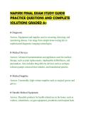 NAPSRX FINAL EXAM STUDY GUIDE&NewLine;PRACTICE QUESTIONS AND COMPLETE&NewLine;SOLUTIONS GRADED A&plus;