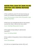 NAPSRX FINAL EXAM TEST BANK SOLVED&NewLine;QUESTIONS AND VERIFIED RESPONSES&NewLine;GRADED A&plus;