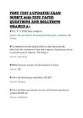 POST TEST 2 UPDATED EXAM&NewLine;SCRIPT 2026 TEST PAPER&NewLine;QUESTIONS AND SOLUTIONS&NewLine;GRADED A&plus;&NewLine;