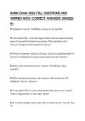 NARM EXAM 2026 FULL QUESTIONS AND&NewLine;VERIFIED 100&percnt; CORRECT ANSWERS GRADED&NewLine;A&plus;