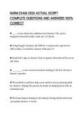 NARM EXAM 2026 ACTUAL SCRIPT&NewLine;COMPLETE QUESTIONS AND ANSWERS 100&percnt;&NewLine;CORRECT&NewLine;