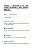 NAS 2 TCC STUDY GUIDE ACTUAL EXAM&NewLine;PAPER 2026 QUESTIONS WITH ANSWERS&NewLine;GRADED A&plus;