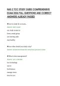 NAS 2 TCC STUDY GUIDE COMPREHENSIVE&NewLine;EXAM 2026 FULL QUESTIONS AND CORRECT&NewLine;ANSWERS ALREADY PASSED