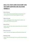 NAS 2 TCC STUDY GUIDE EXAM SCRIPT 2026&NewLine;TEST PAPER QUESTIONS AND SOLUTIONS&NewLine;GRADED A&plus;&NewLine;