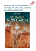 Complete Test Bank for Behavior Modification&colon; What It Is and How To Do It &lpar;12th Edition&rpar; &ndash; Garry Martin & Joseph J&period; Pear &vert; All Chapters 1&ndash;29 &vert;Ace your exam on your first attempt &excl;&excl;&excl;