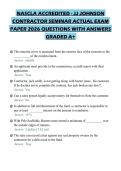 NASCLA ACCREDITED - JJ JOHNSON&NewLine;CONTRACTOR SEMINAR ACTUAL EXAM&NewLine;PAPER 2026 QUESTIONS WITH ANSWERS&NewLine;GRADED A&plus;