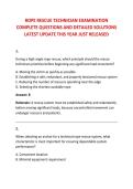ROPE RESCUE TECHNICIAN EXAMINATION &NewLine;COMPLETE QUESTIONS AND DETAILED SOLUTIONS &NewLine;LATEST UPDATE THIS YEAR JUST RELEASED