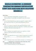 NASCLA ACCREDITED - JJ JOHNSON&NewLine;CONTRACTOR SEMINAR CERTIFICATION&NewLine;SCRIPT 2026 QUESTIONS WITH SOLUTIONS&NewLine;GRADED A&plus;