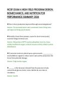 NCSF EXAM 4 HIGH-YIELD PROGRAM DESIGN&comma;&NewLine;BIOMECHANICS&comma; AND NUTRITION FOR&NewLine;PERFORMANCE SUMMARY 2026