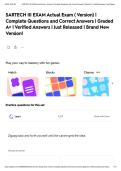 SARTECH III EXAM Actual Exam &lpar; Version&rpar; &vert; Complete Questions and Correct Answers &vert; Graded A&plus; &vert; Verified Answers &vert; Just Released &vert; Brand New Version&excl;&NewLine;