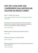 POST TEST 2 EXAM SCRIPT 2026&NewLine;COMPREHENSIVE EXAM QUESTIONS AND&NewLine;SOLUTIONS 100 PERCENT CORRECT