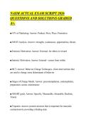 NASM ACTUAL EXAM SCRIPT 2026&NewLine;QUESTIONS AND SOLUTIONS GRADED&NewLine;A&plus;&period;&NewLine;